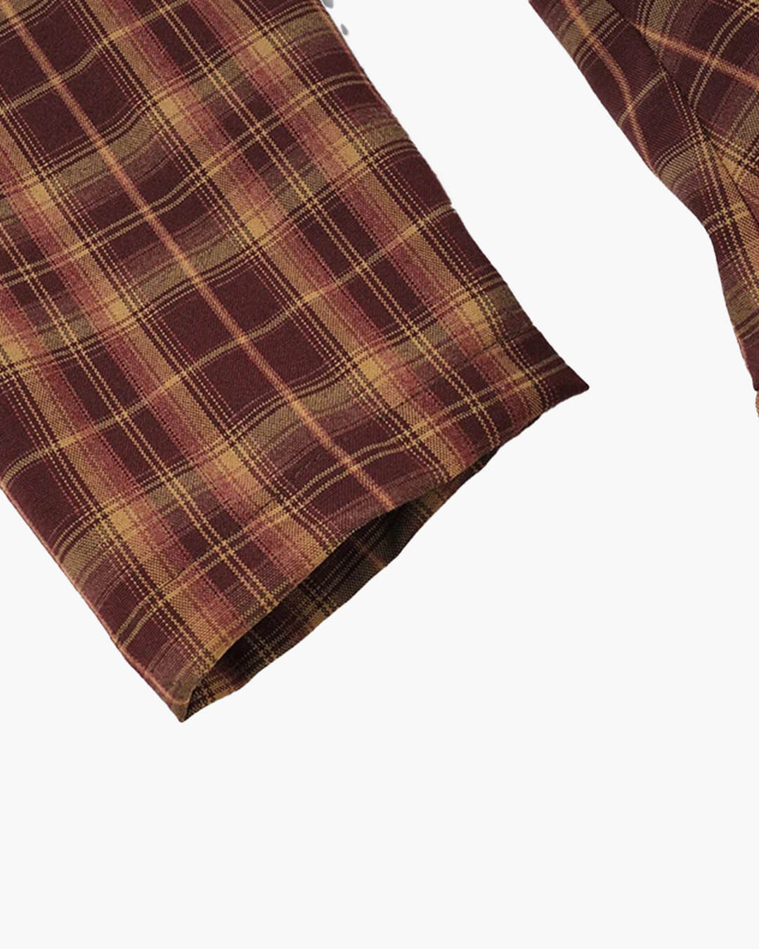 Hedda Plaid Long Sleeve Mini Dress in burgundy plaid – styled look