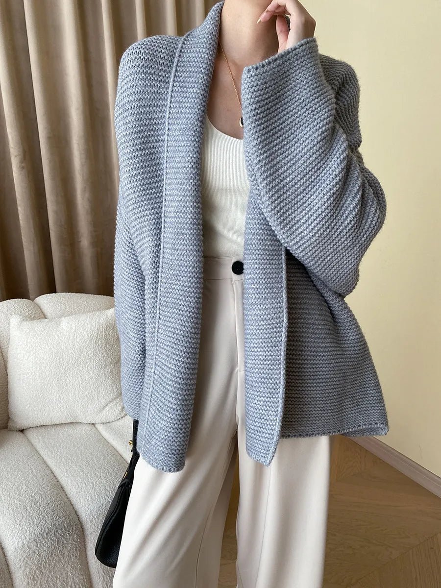 Cardigan Abigail en maille avec ceinture