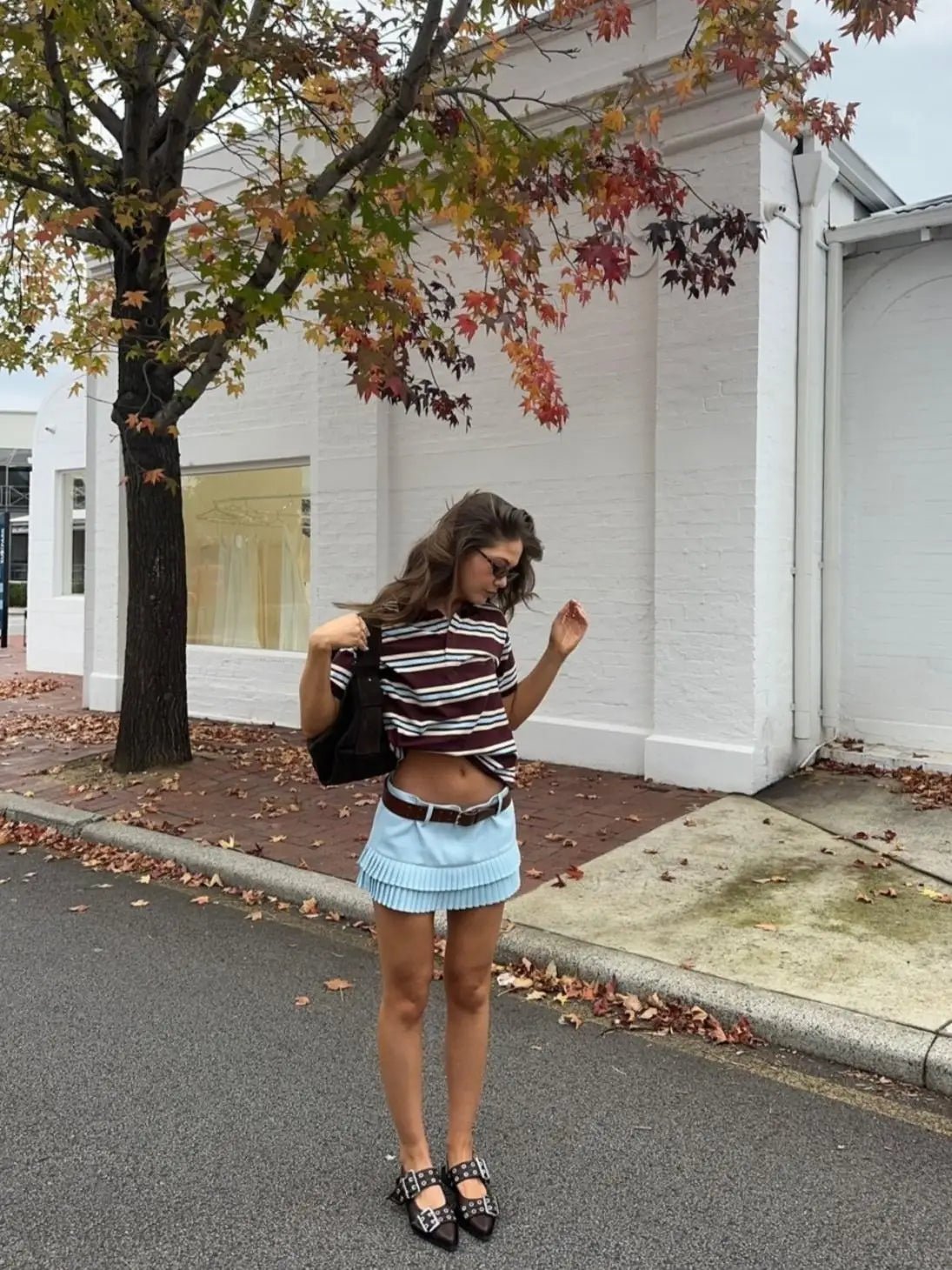 Mini-jupe Adarsha plissée taille basse