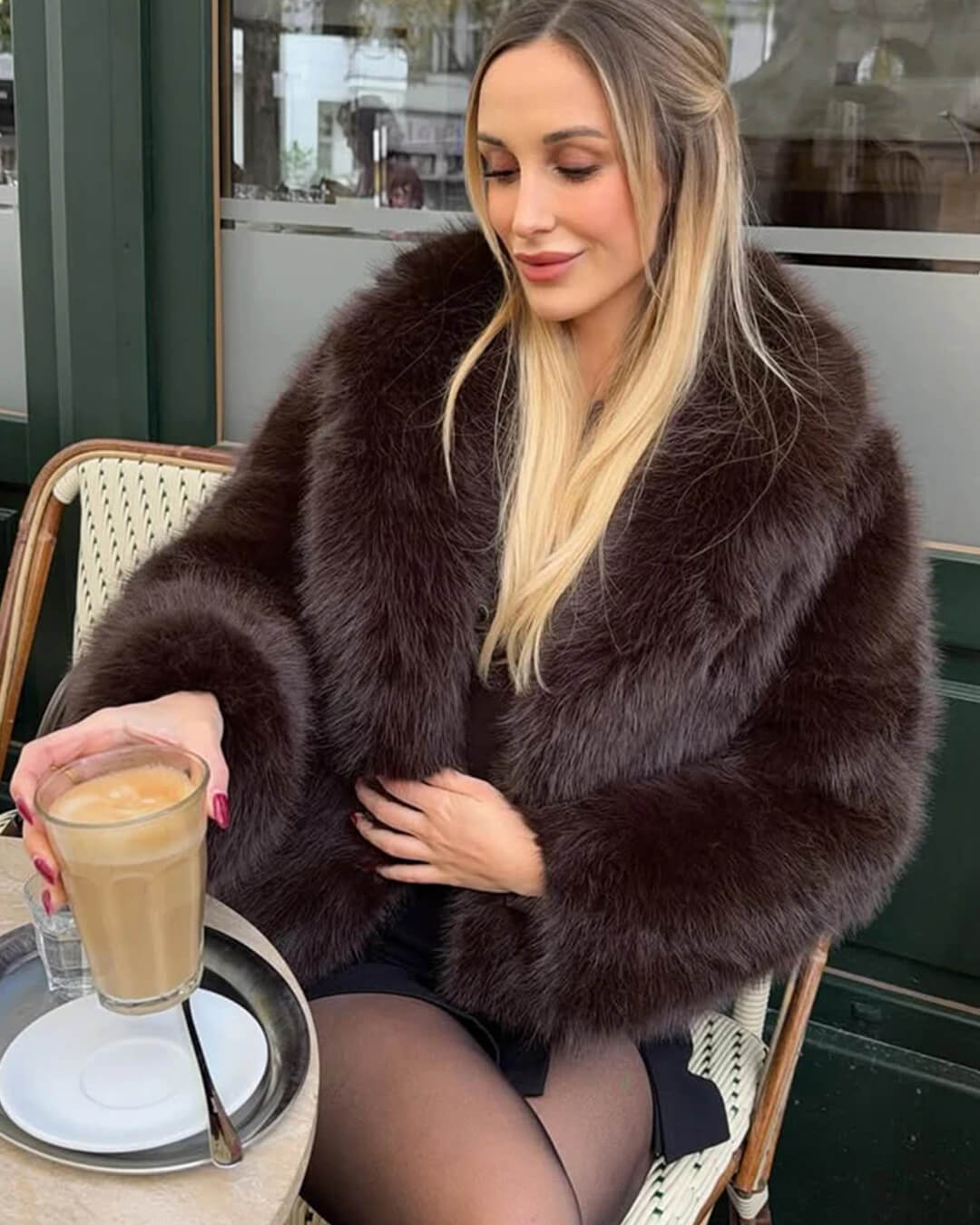 Manteau en fausse fourrure Adelheid