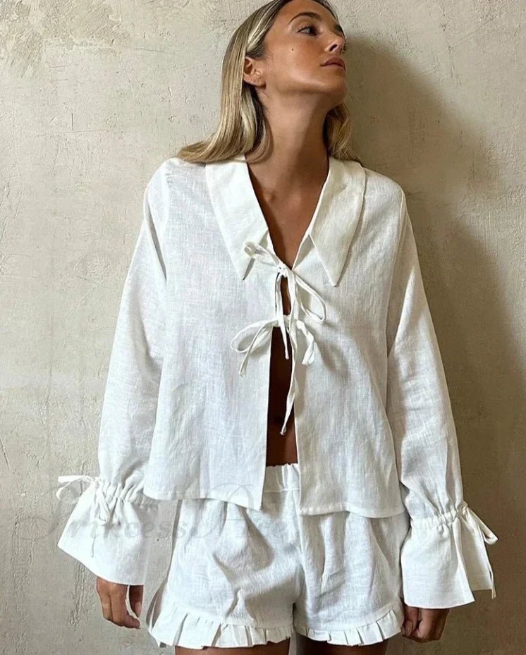 Ensemble deux pièces élégant Adina en coton