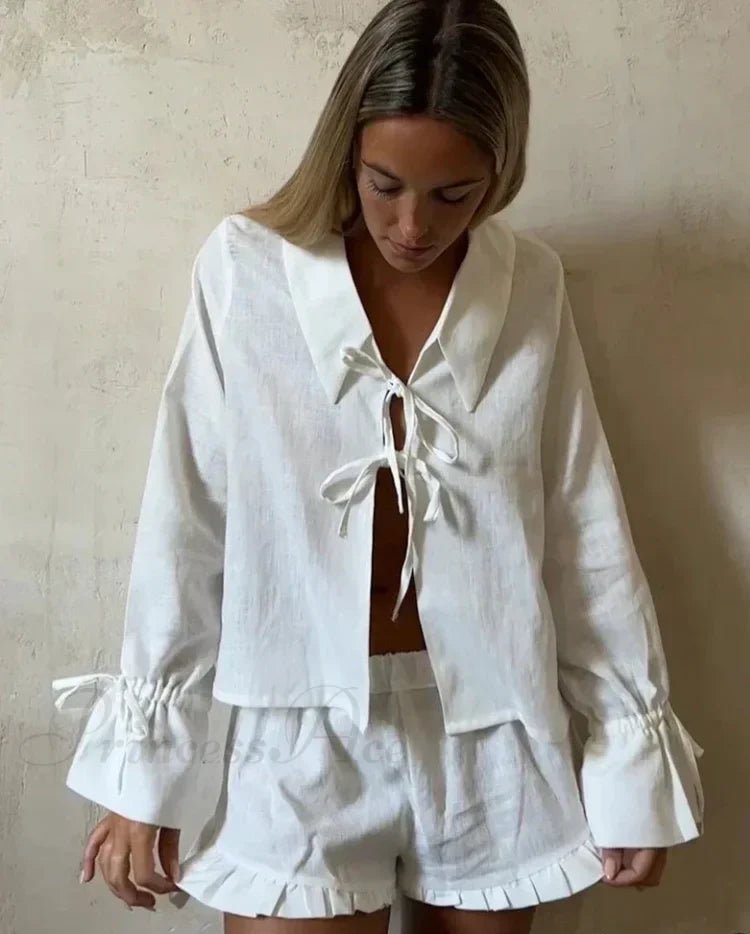 Ensemble deux pièces élégant Adina en coton