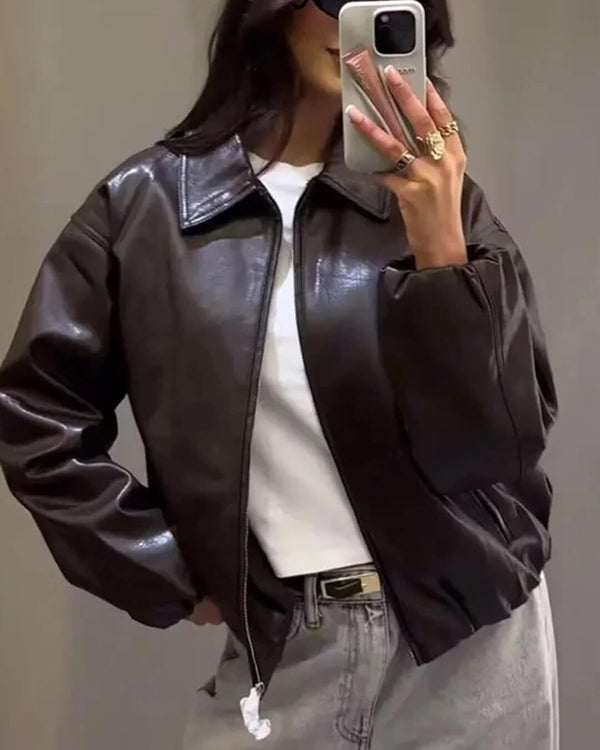 Veste Adrila en similicuir