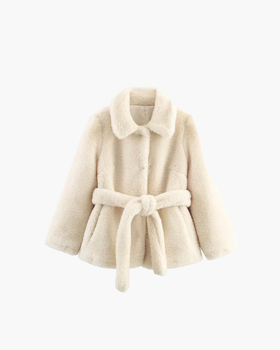 Aellinne Belted Faux Fur Coat