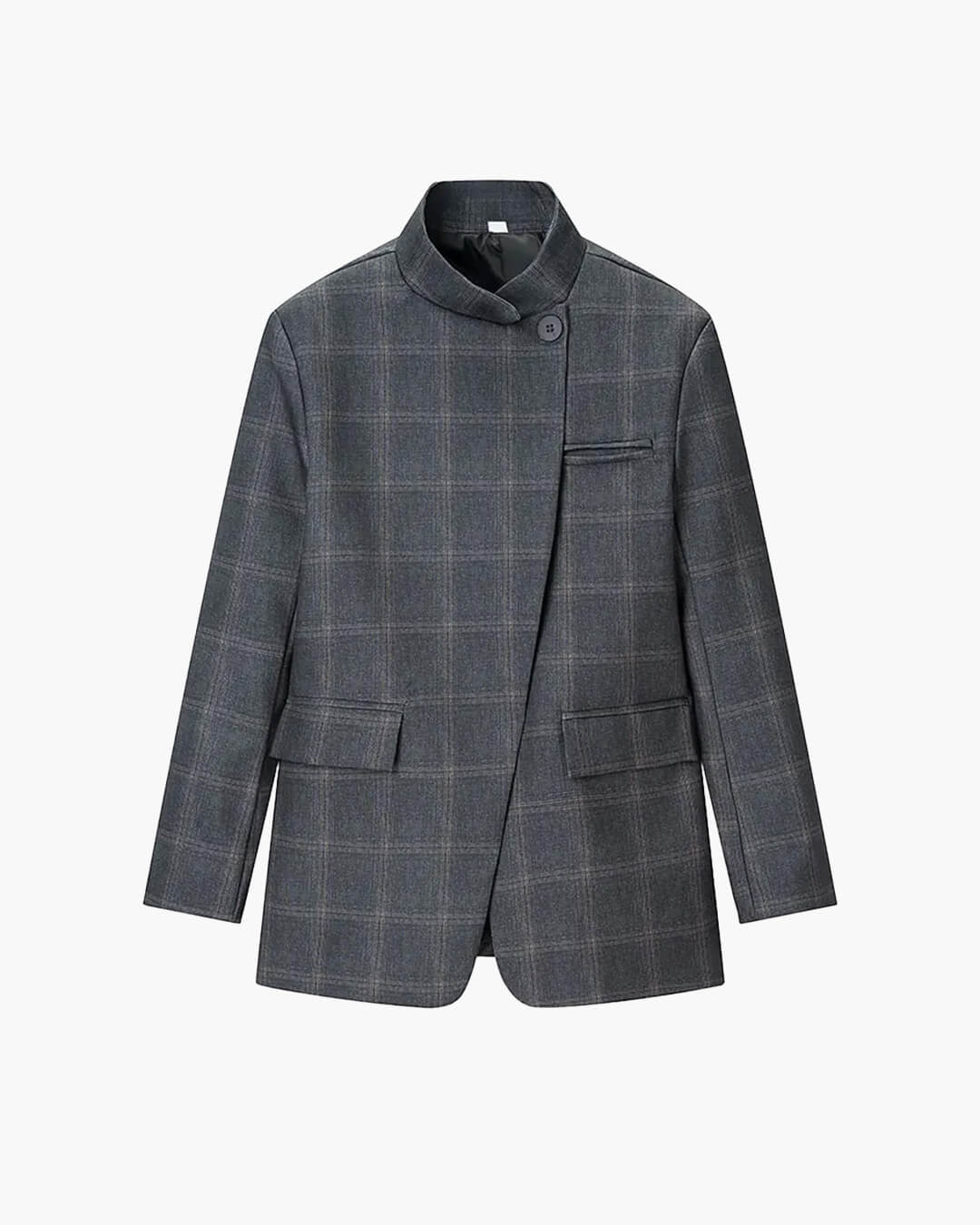 Blazer Aerona à carreaux et col montant