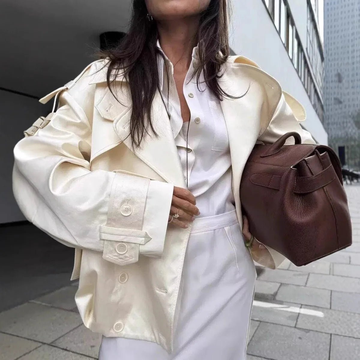 Veste-vent coupe-vent rétro à double boutonnage Aethra
