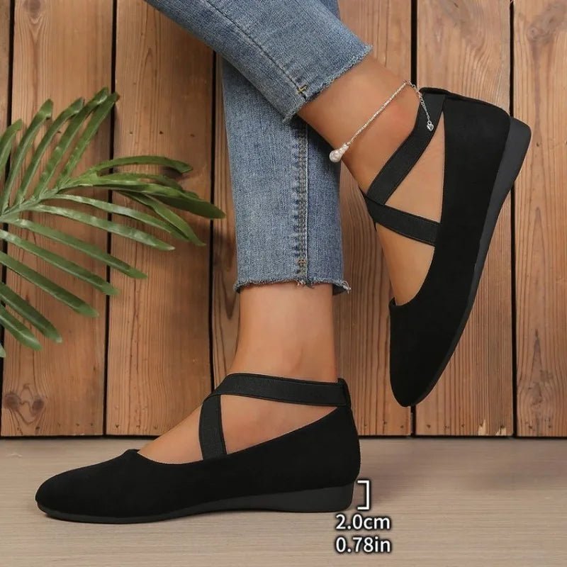 Ballerines Afra à bout pointu et brides croisées