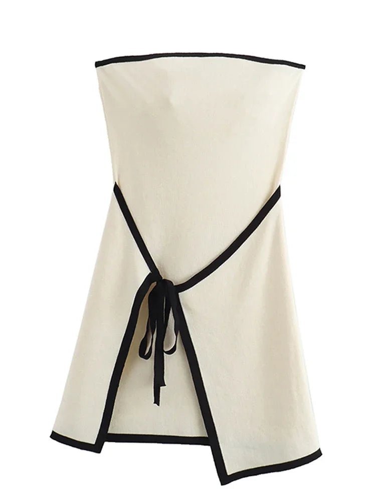 Mini-robe Ahana dos nu à lacets