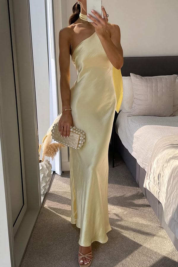 Robe de soirée asymétrique Airuna