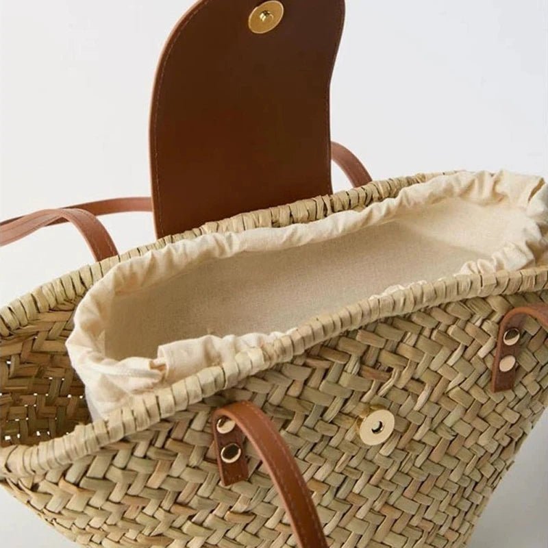Sac à bandoulière tressé en rotin Aisea