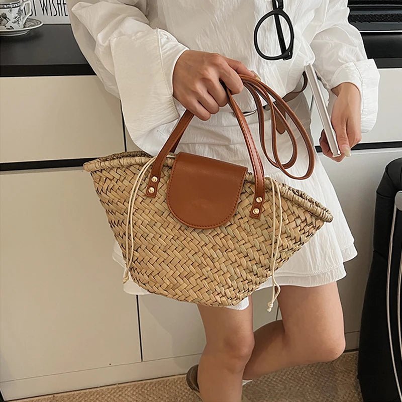 Sac à bandoulière tressé en rotin Aisea
