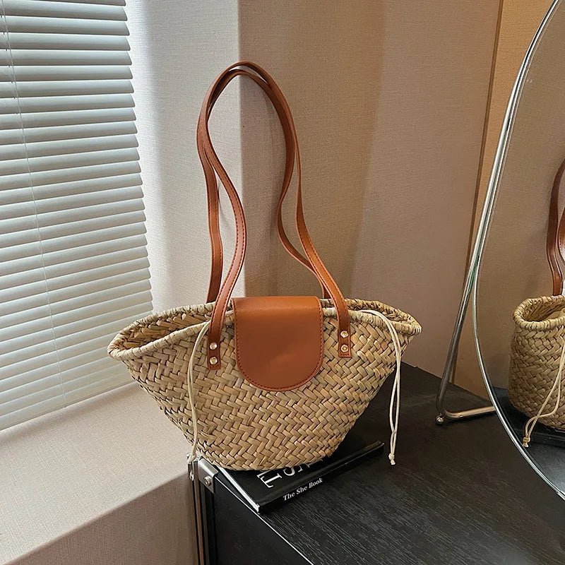 Sac à bandoulière tressé en rotin Aisea
