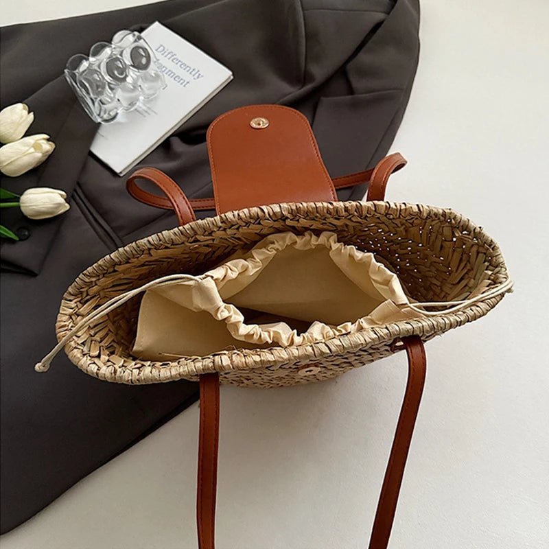 Sac à bandoulière tressé en rotin Aisea
