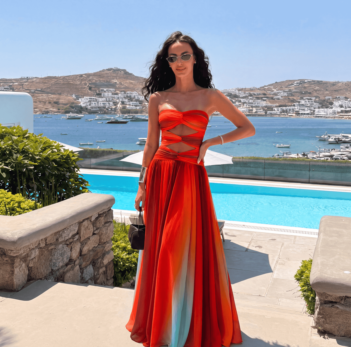 Robe longue nouée Aiselta