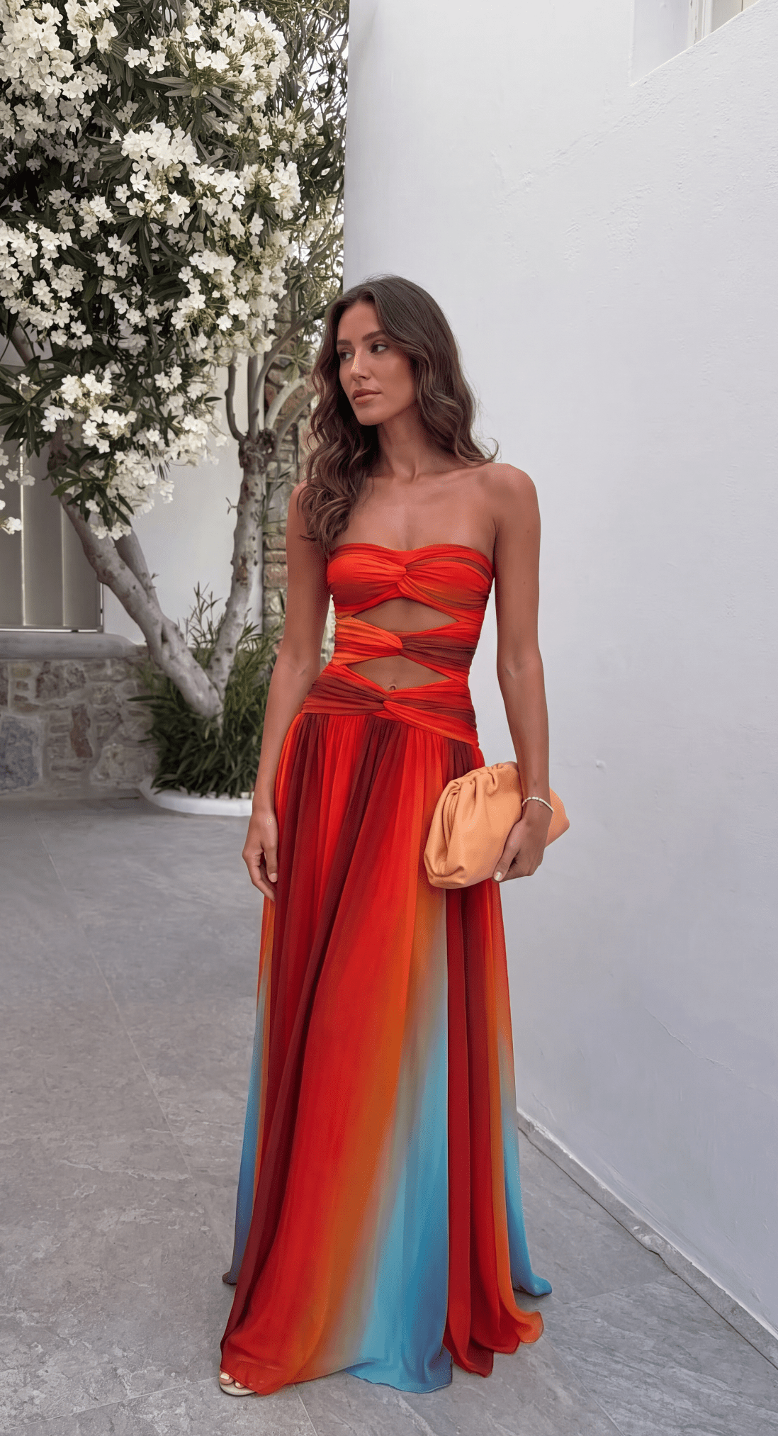 Robe longue nouée Aiselta