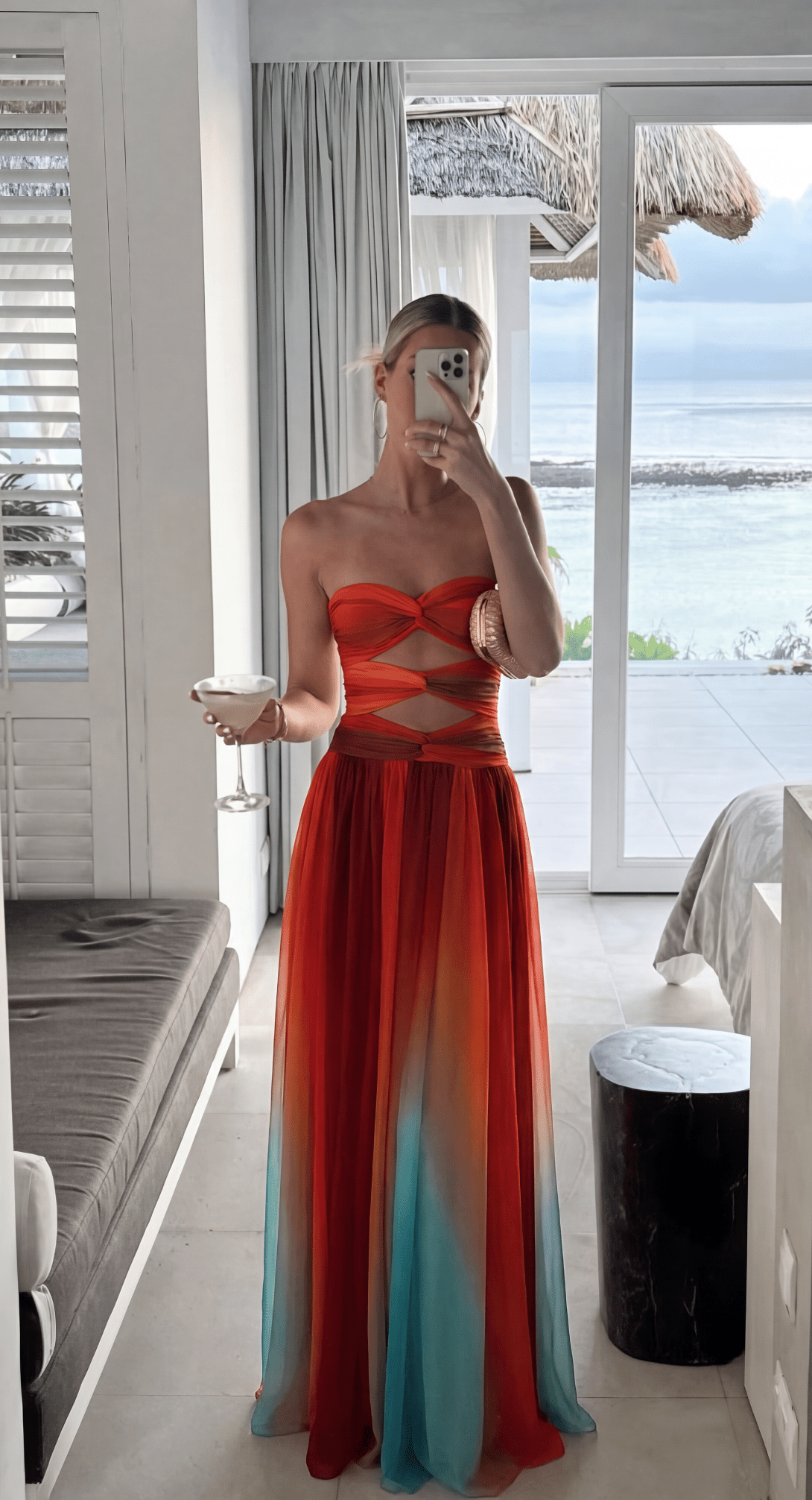Robe longue nouée Aiselta