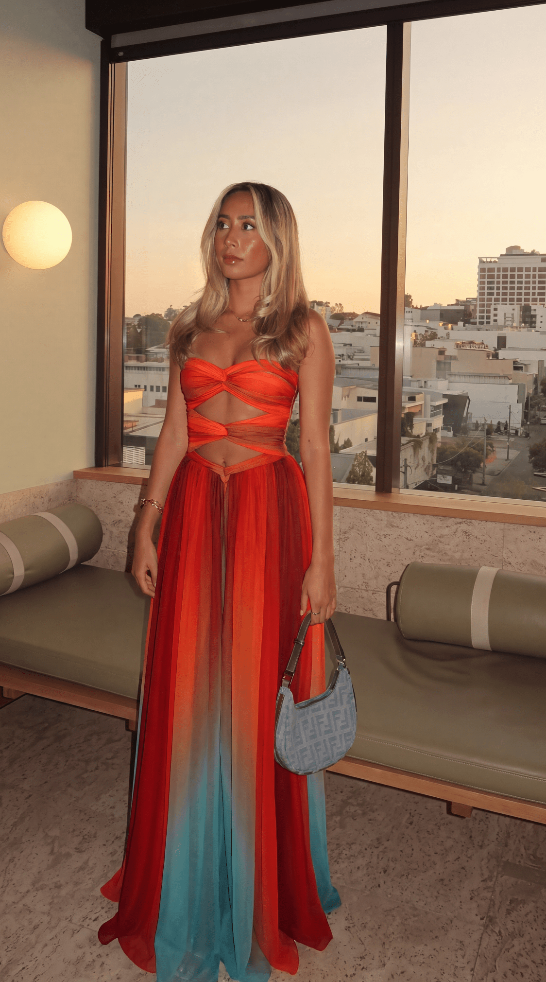 Robe longue nouée Aiselta