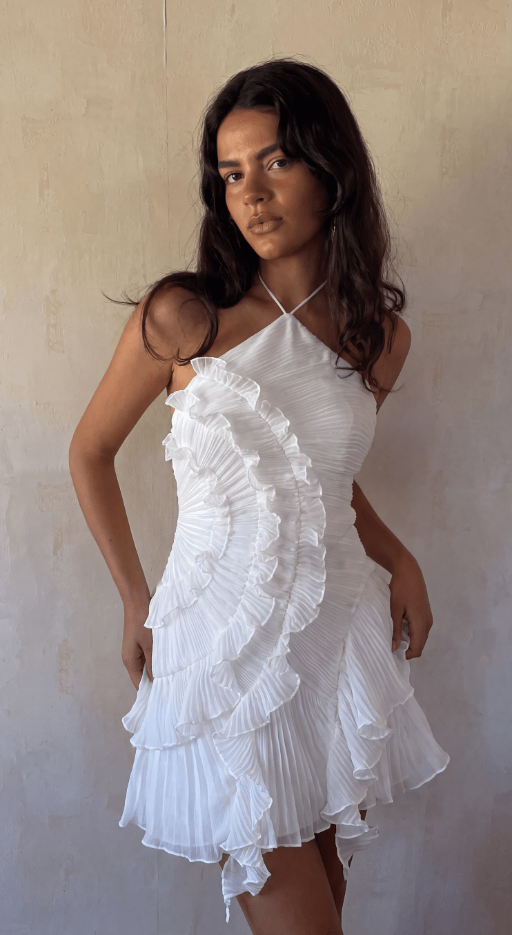 Mini-robe à volants Aisende