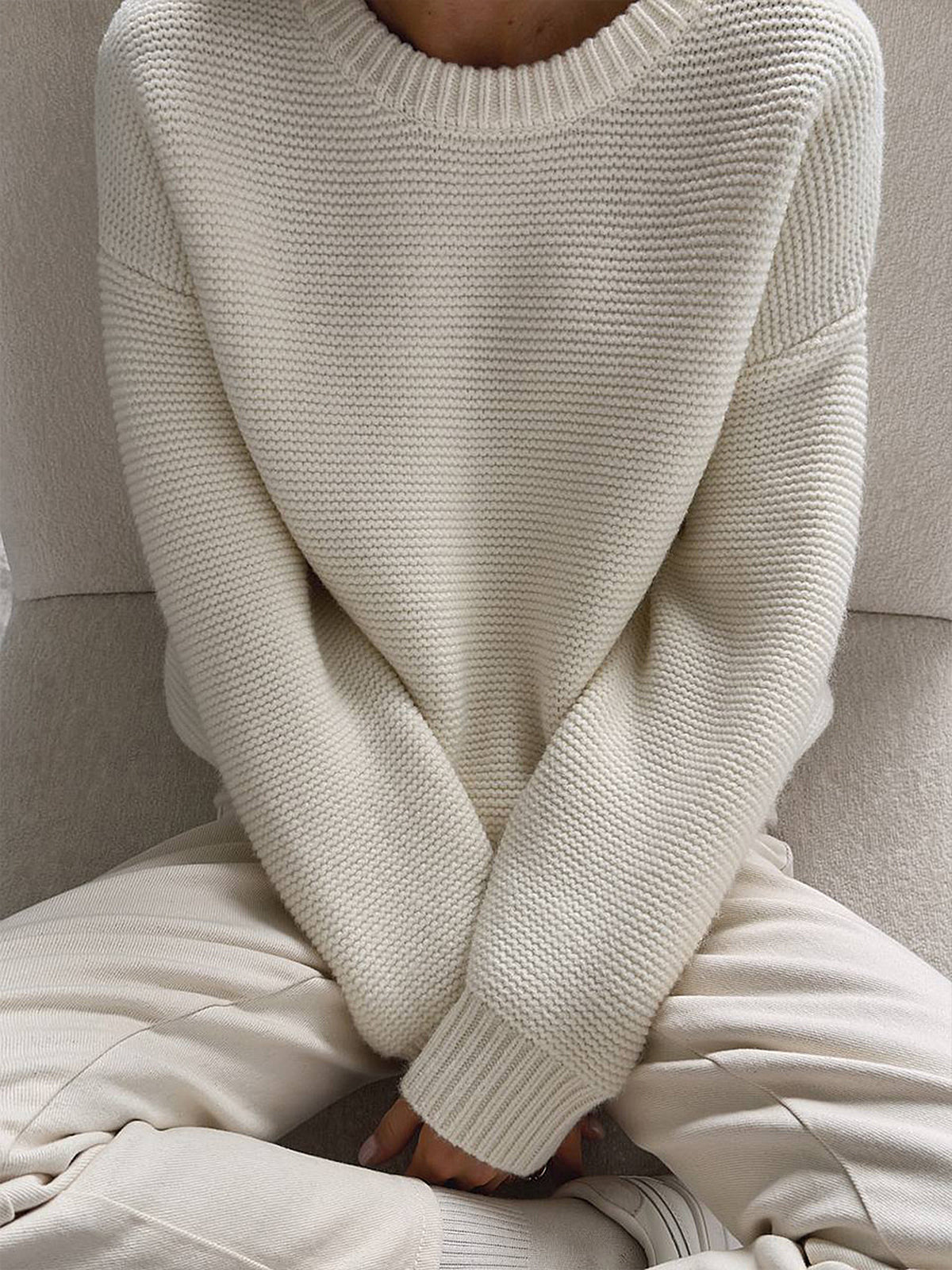 Pull en maille de coton Aisionn