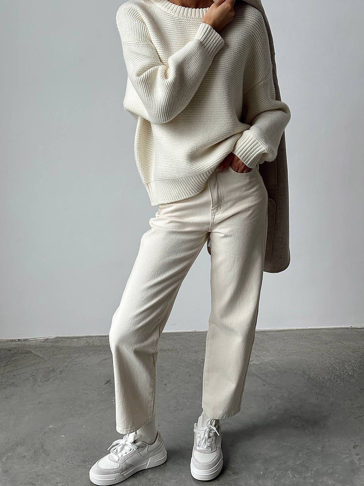 Pull en maille de coton Aisionn