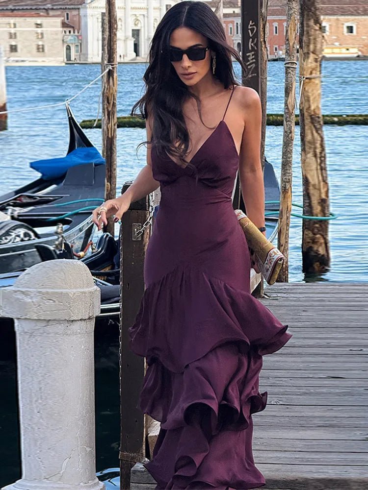 Robe nuisette à volants Aisley