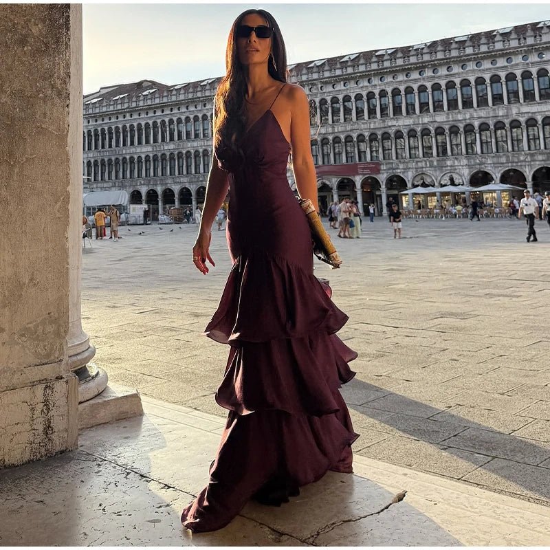 Robe nuisette à volants Aisley