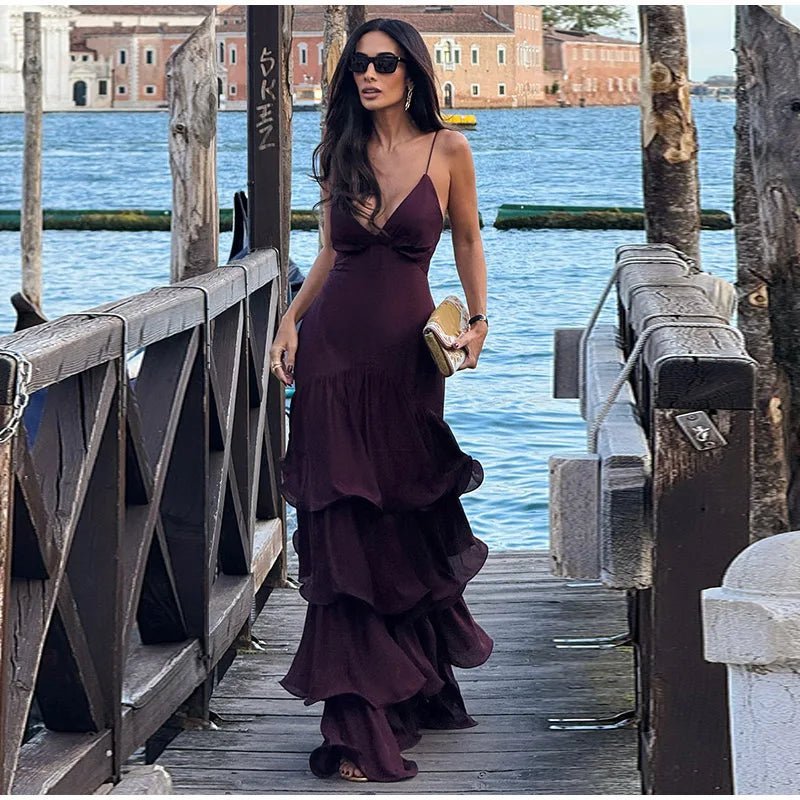 Robe nuisette à volants Aisley