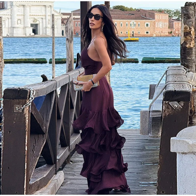 Robe nuisette à volants Aisley