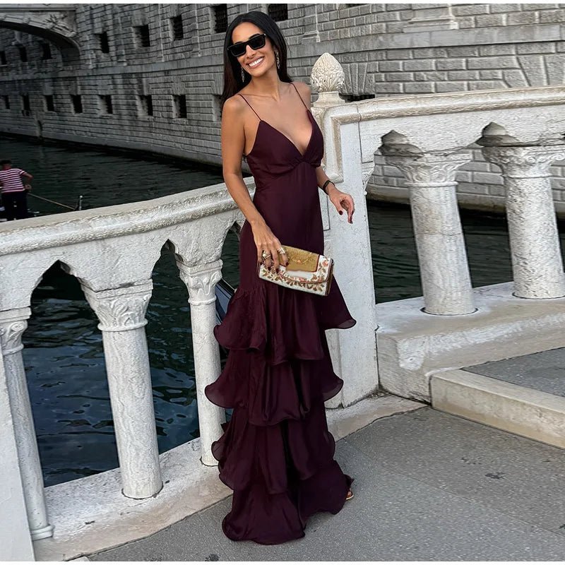 Robe nuisette à volants Aisley