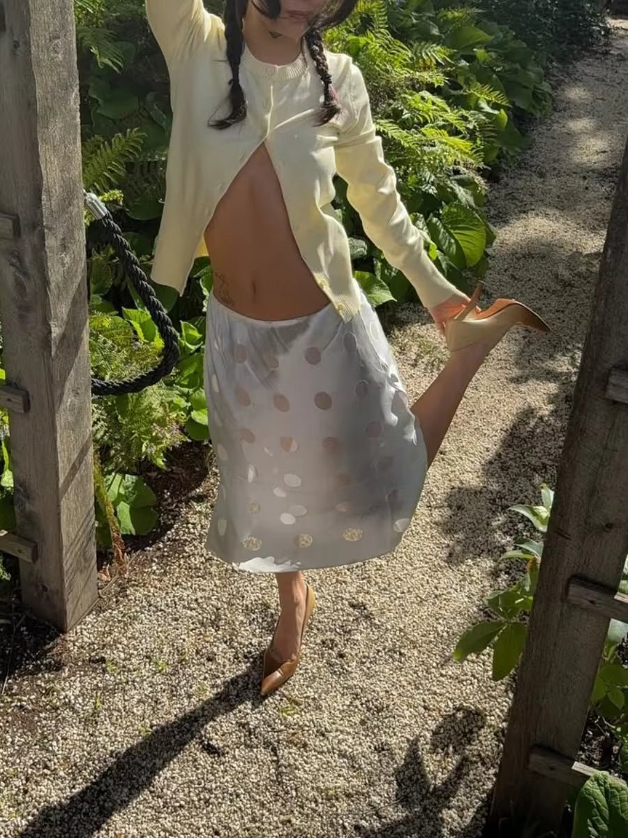 Jupe Aislinne transparente à pois