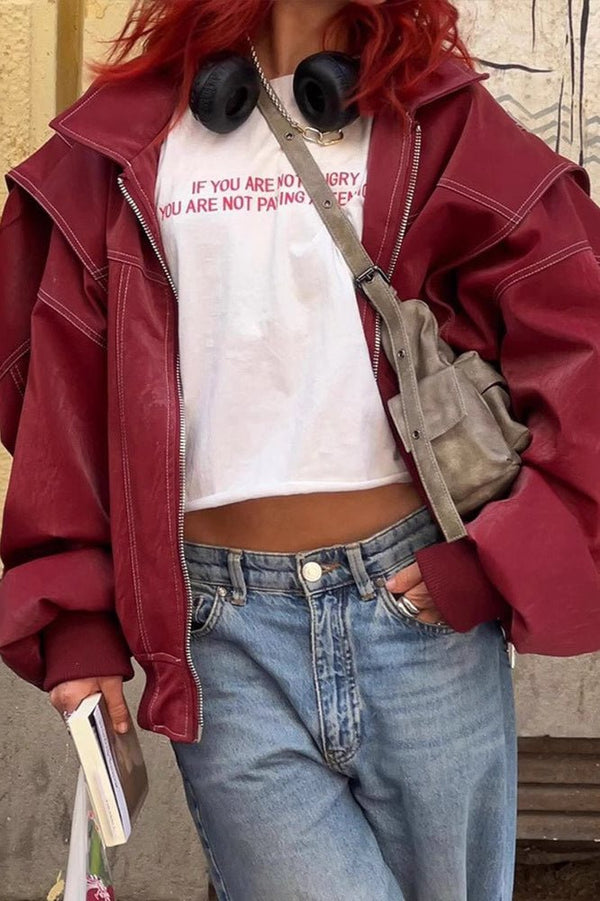 Veste Albina en similicuir