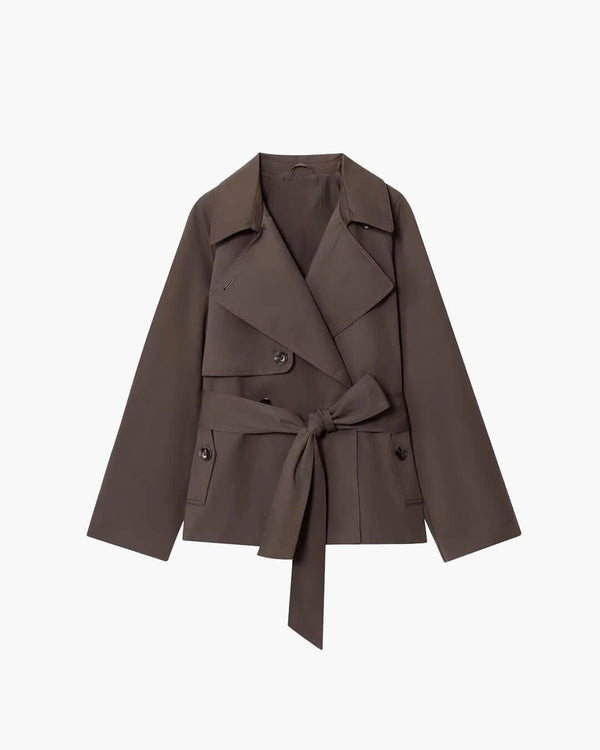 Trench-coat court Alianna ceinturé