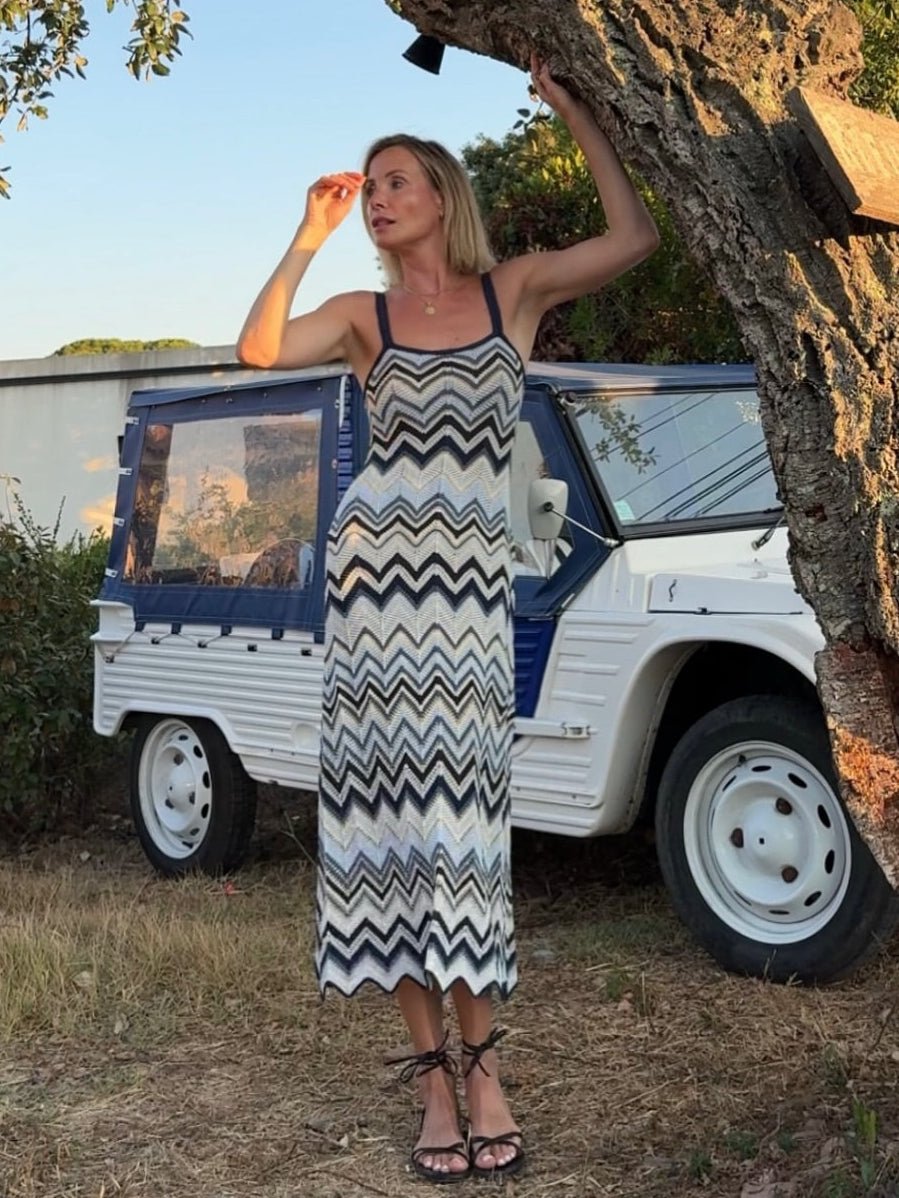 Robe de plage ajourée en crochet Allegra