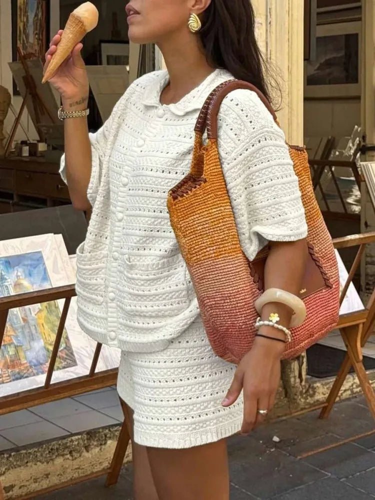 Ensemble d’été tricoté deux pièces Amaia