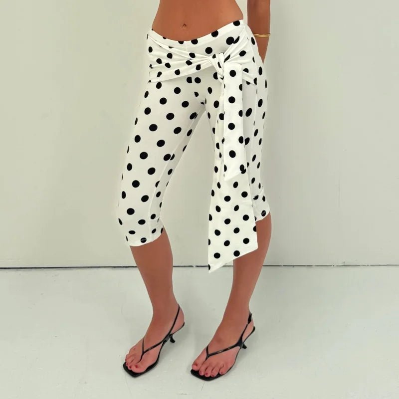 Pantalon corsaire Amalia à pois
