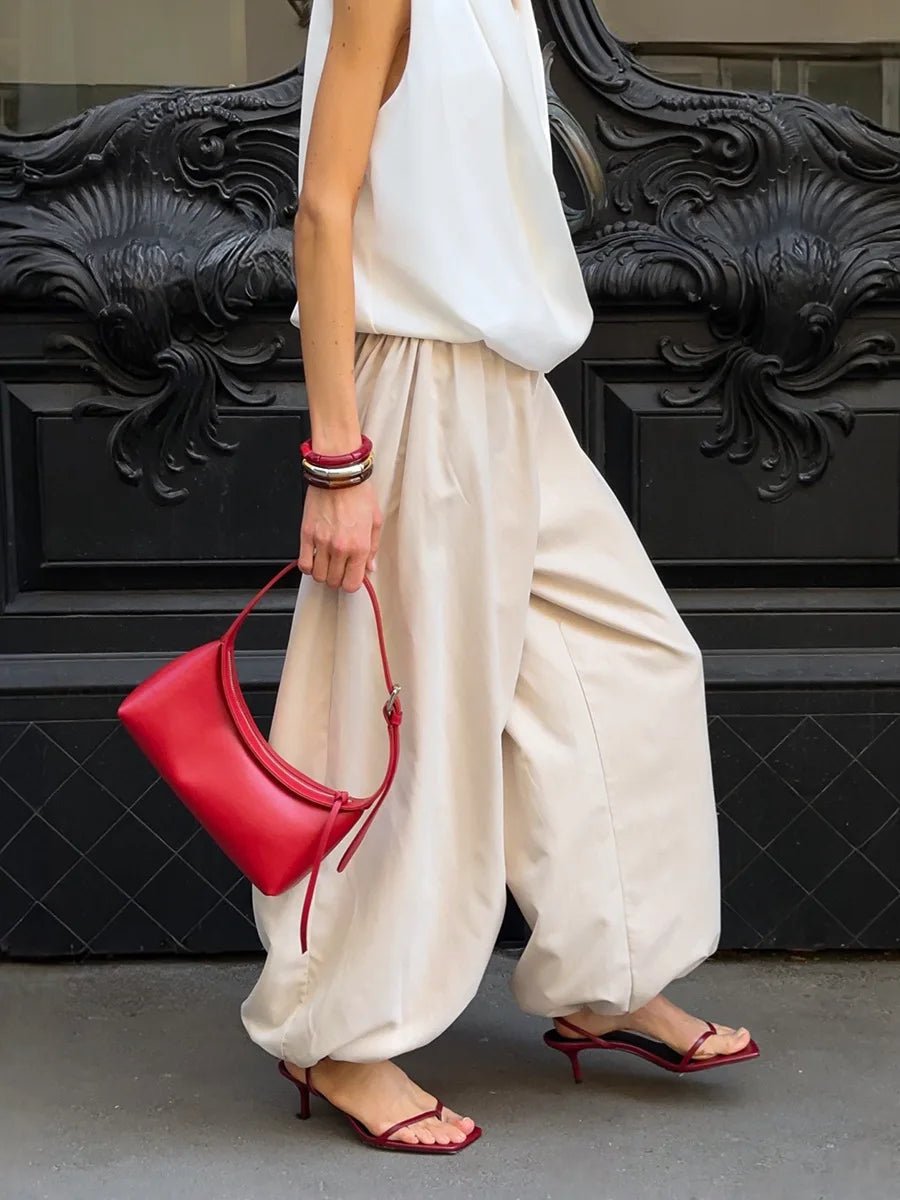 Amethyst Wide Leg Cotton Trousers