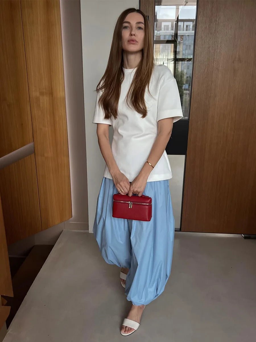Amethyst Wide Leg Cotton Trousers