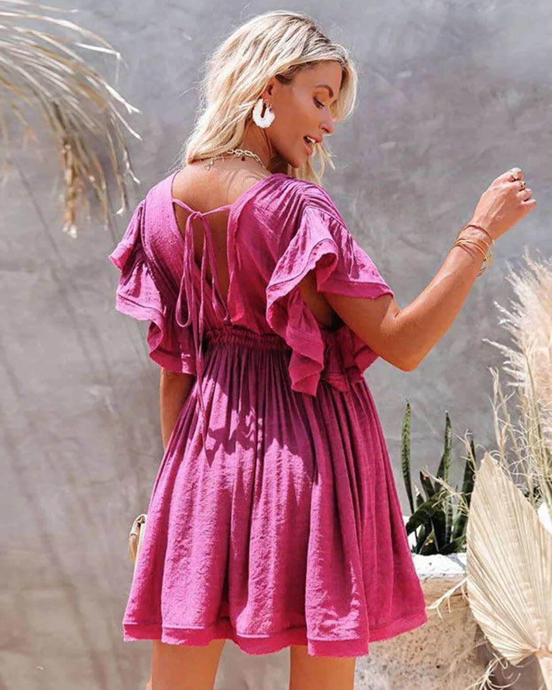 Mini-robe bohème babydoll Anabelle