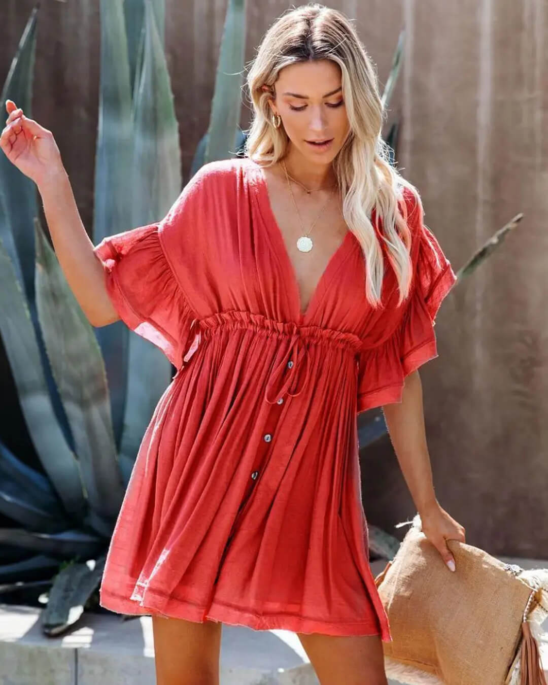 Mini-robe bohème babydoll Anabelle