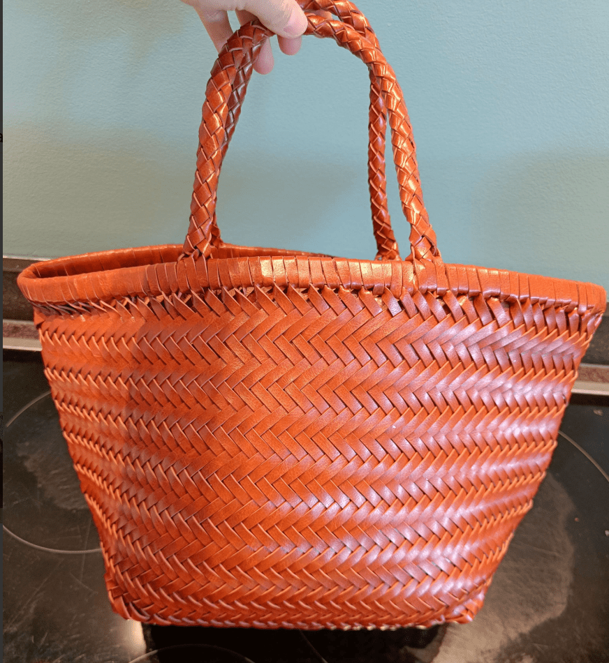 Sac cabas en cuir tressé à la main Anais