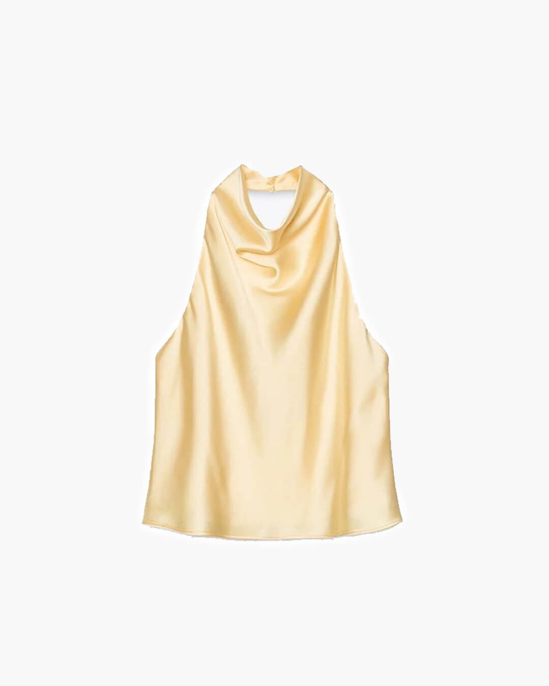 Top satiné dos nu à col licou Anastasia