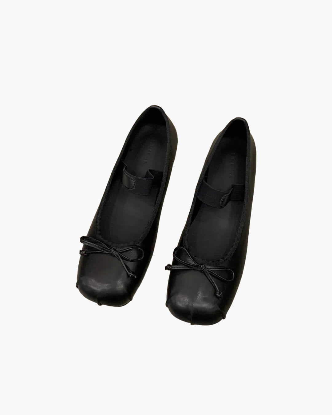 Ballerines en cuir à nœud Angela