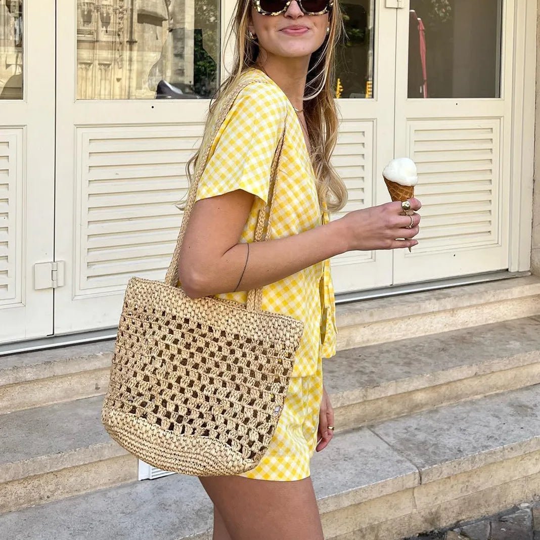 Ensemble pyjama babydoll à carreaux Anna
