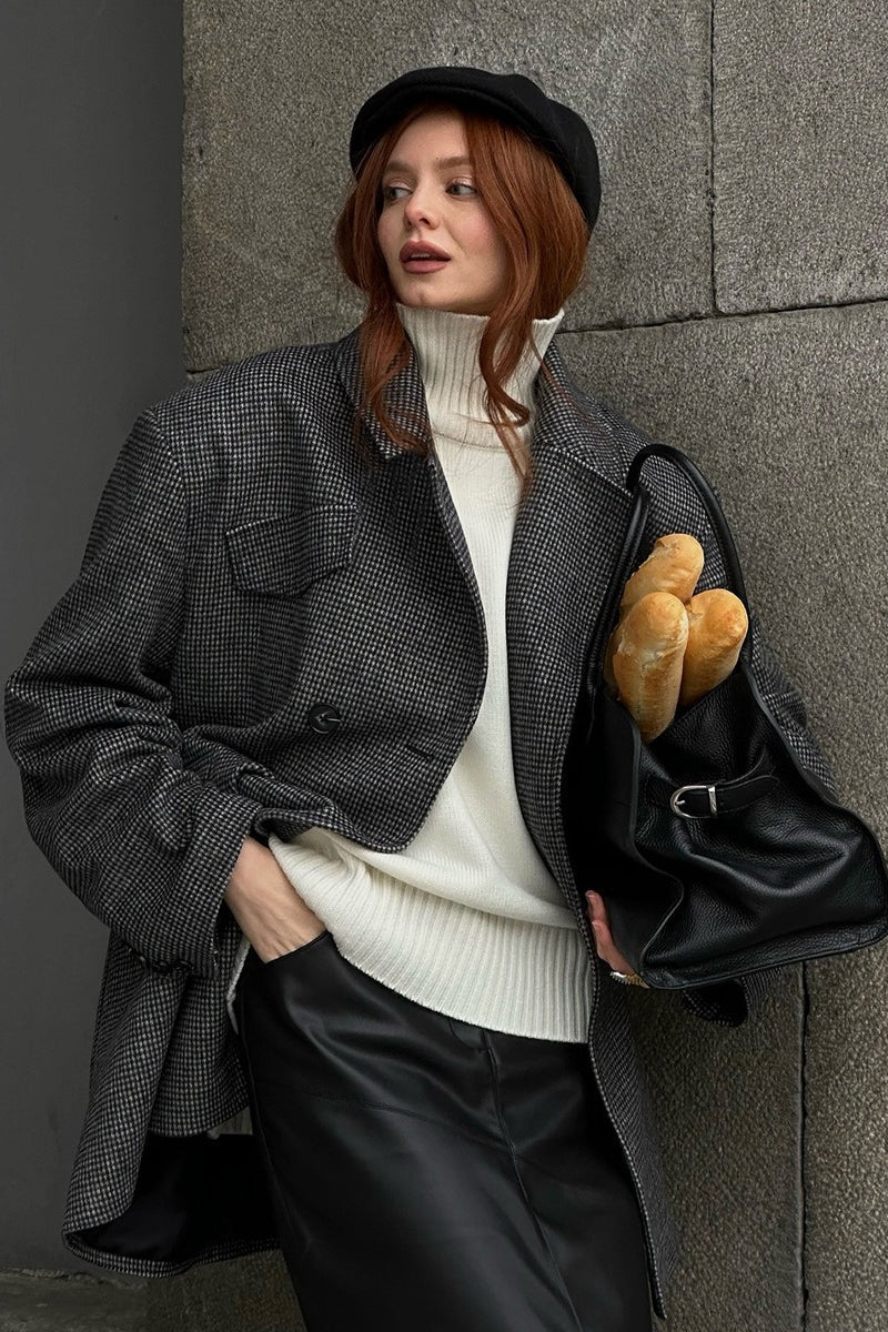 Manteau structuré en tweed Anna