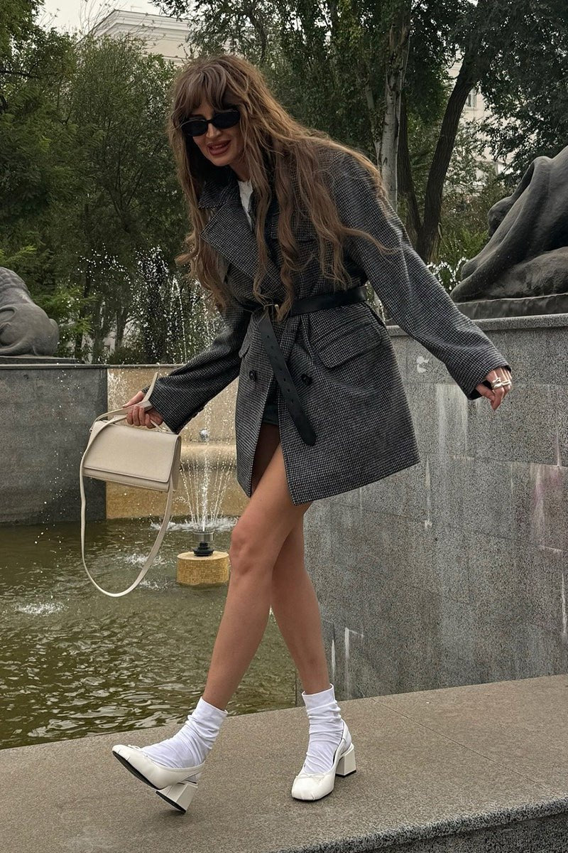 Manteau structuré en tweed Anna