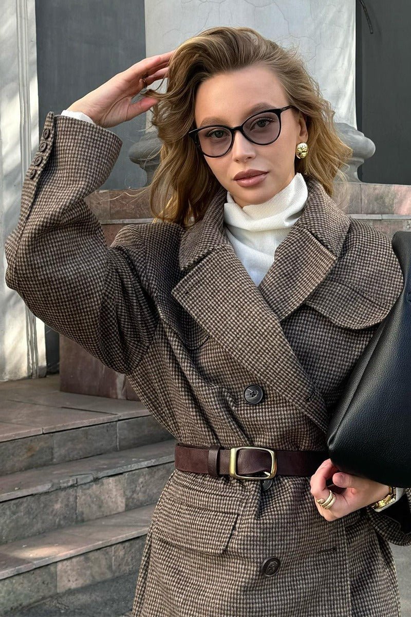 Manteau structuré en tweed Anna