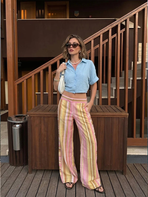 Pantalon palazzo ample Anne