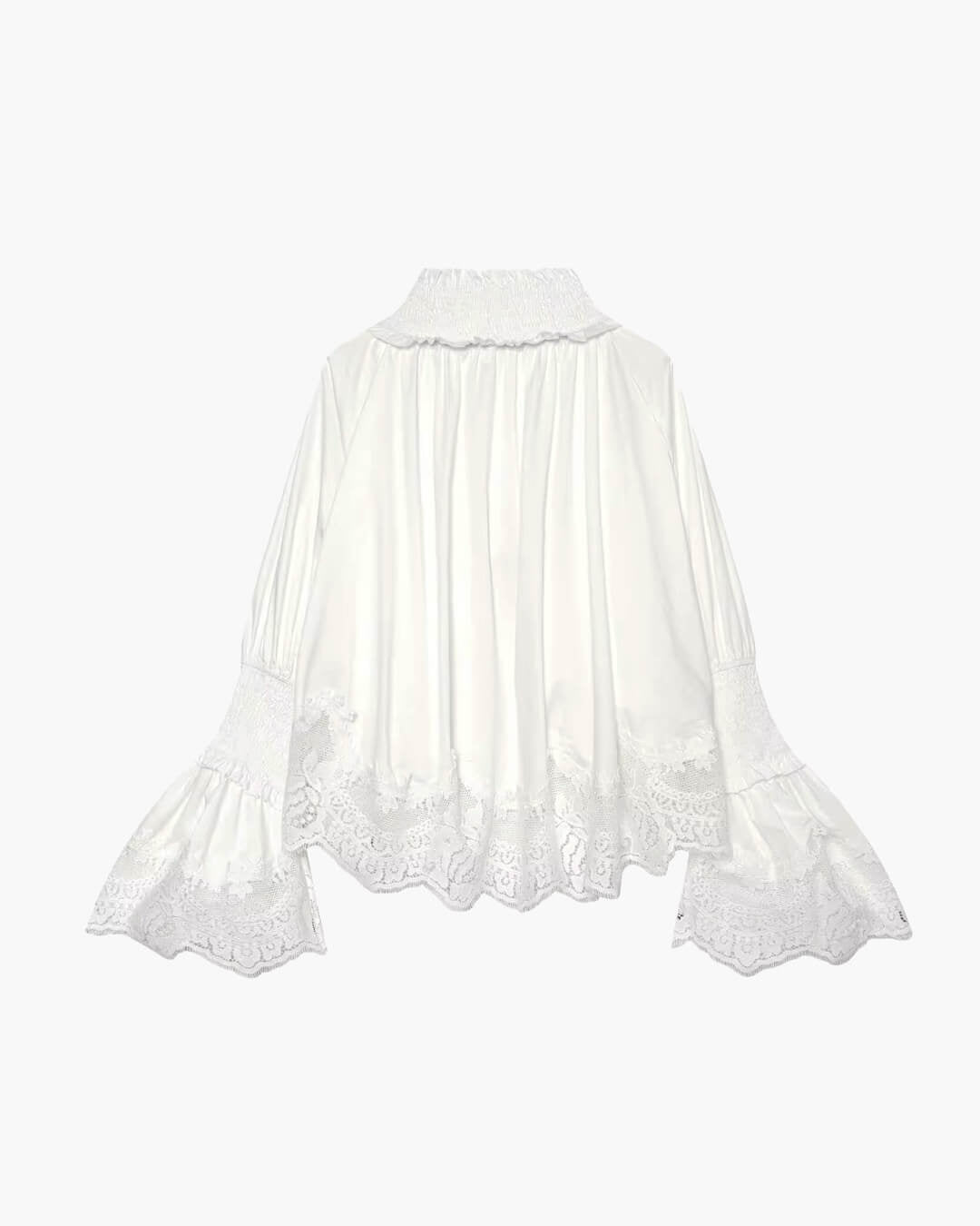 Blouse à bordure en dentelle brodée Annie