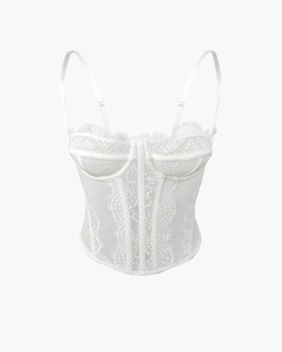 Haut corset à bretelles en dentelle Antonia