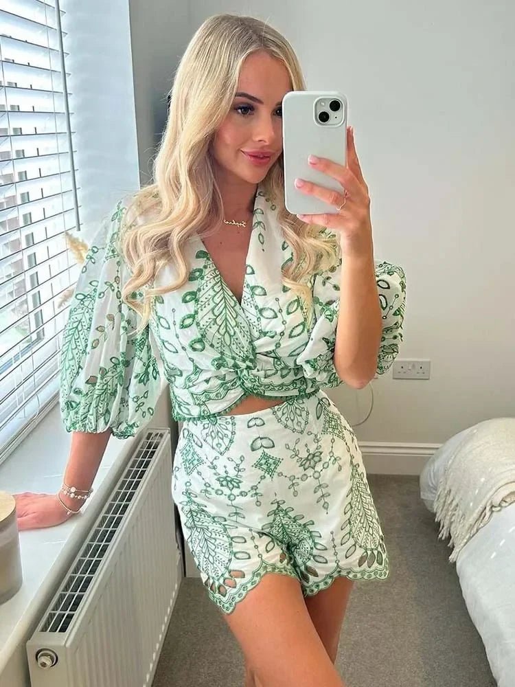 Ensemble short brodé Aoife
